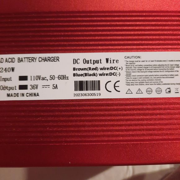 EZGO Marathon 36V Golf Cart Battery Charger, 18A, Anderson SB-50 Plug - Picture 6 of 13